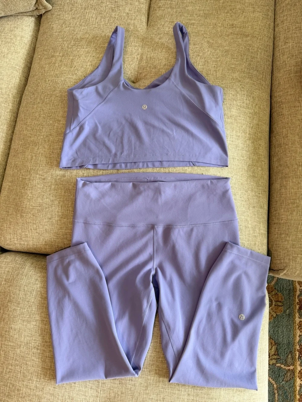 Lululemon Lavender align tank & High-Waist Leggings Set Size 14